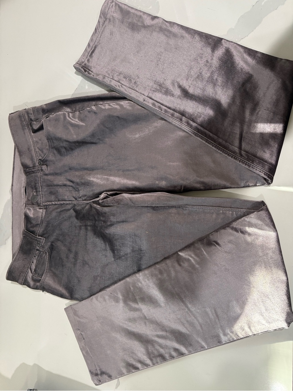 LONDONJEAN Women’s Shimmery Charcoal Pants